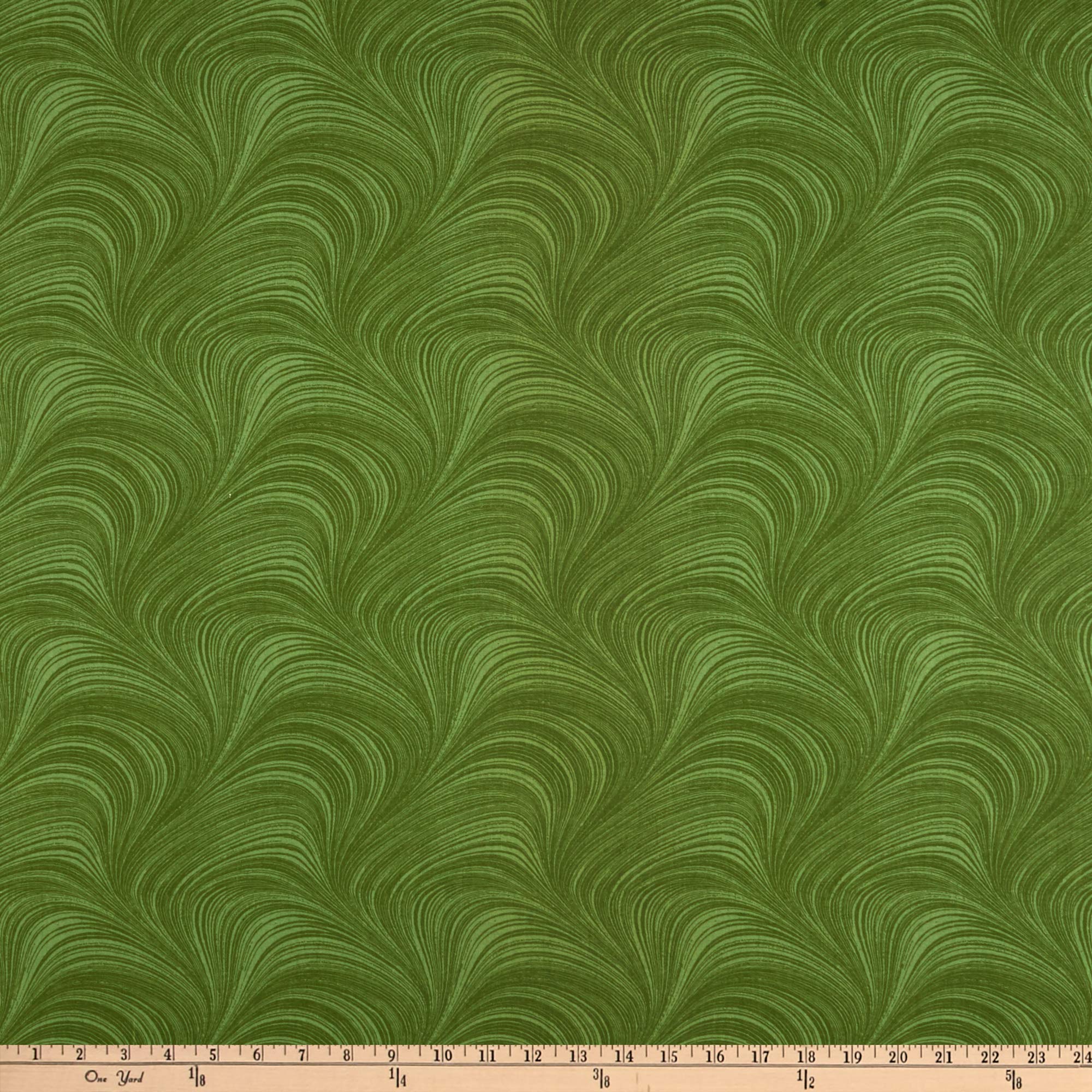 Wave Texture Basil Fabric by The Yard