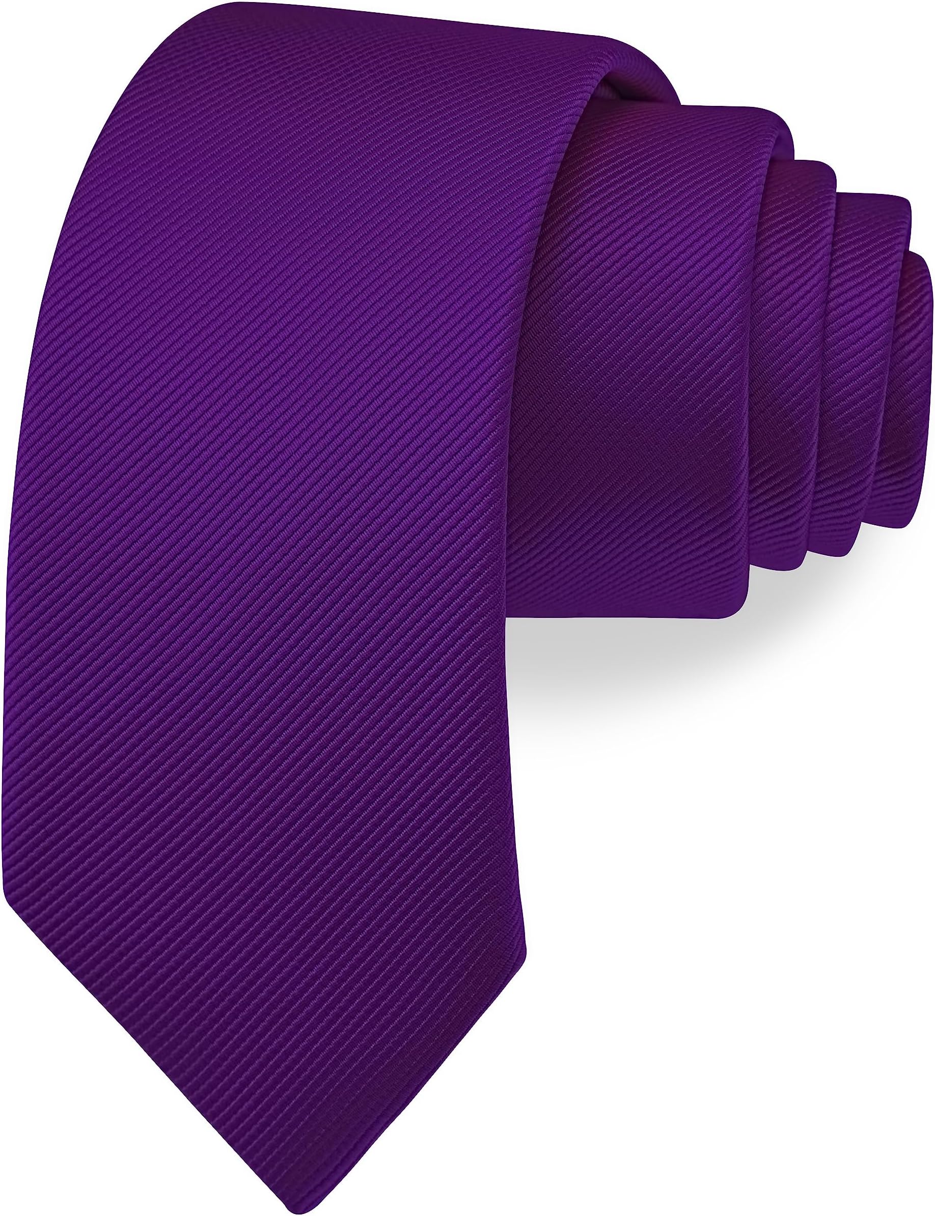 2.4"（6cm） Solid Pure Color Skinny Tie Plain Slim Necktie for Men