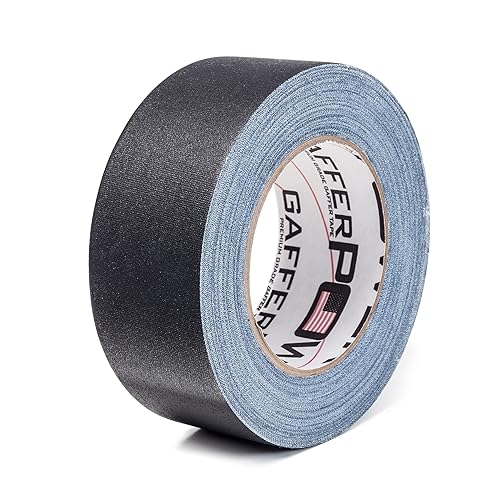 Gaffer Power Proudly Made in The USA, Real Professional Grade Gaffer Tape, Heavy Duty Gaffers Tape, Non-Reflective, Multipurpose. 2 Inches x 30 Yards, Black - 1 Pack - Black