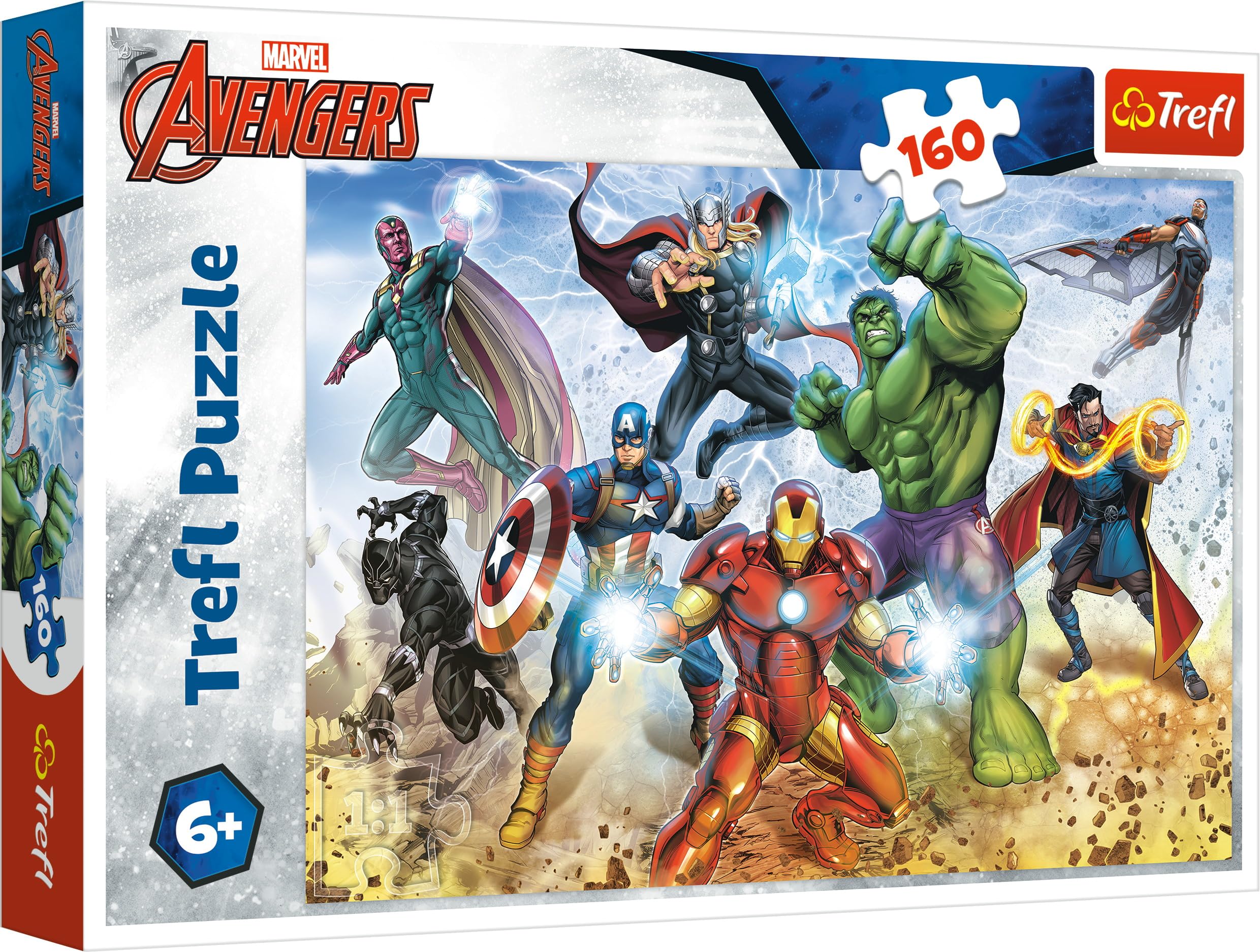Trefl Marvel Avengers 160 Piece Jigsaw Puzzles for Kids – Superhero Puzzle for Children – For Ages 6+