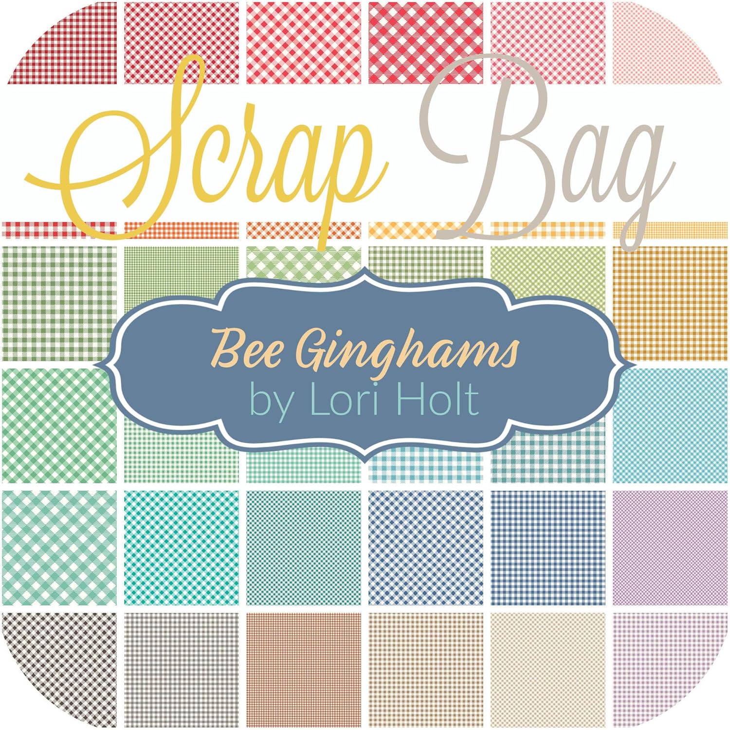 Southern Fabric Bee Ginghams Scrap Bag (Approx 2 Yards) by Lori Holt for Riley Blake 2 Yards DIY Quilt Fabric