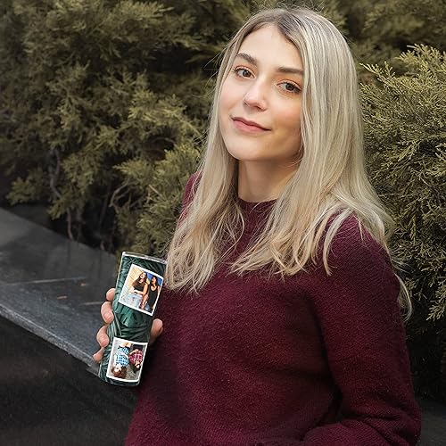 Miniatura 3 de Vaso delgado para fotos personalizado con tapa a prueba de fugas 20 onzas diferentes opciones de fondo y fuente vaso personalizado con foto y texto