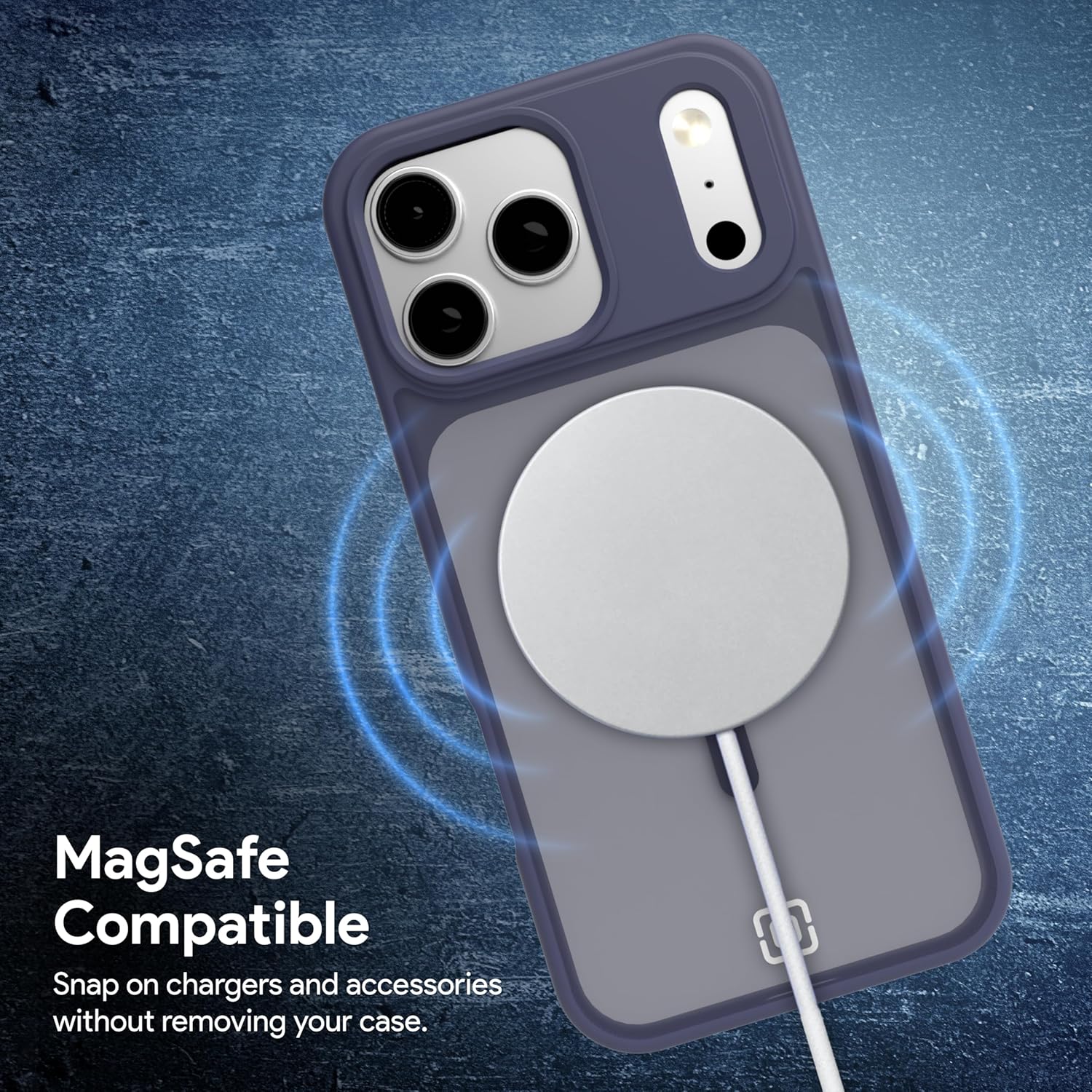 Incipio - Fog iPhone 17 Pro Max, Magsafe Compatible Phone Case, 10ft Drop Tested, Ultra Durable & Shock Absorbing, Scratch Resistant & Slim Profile (Navy)
