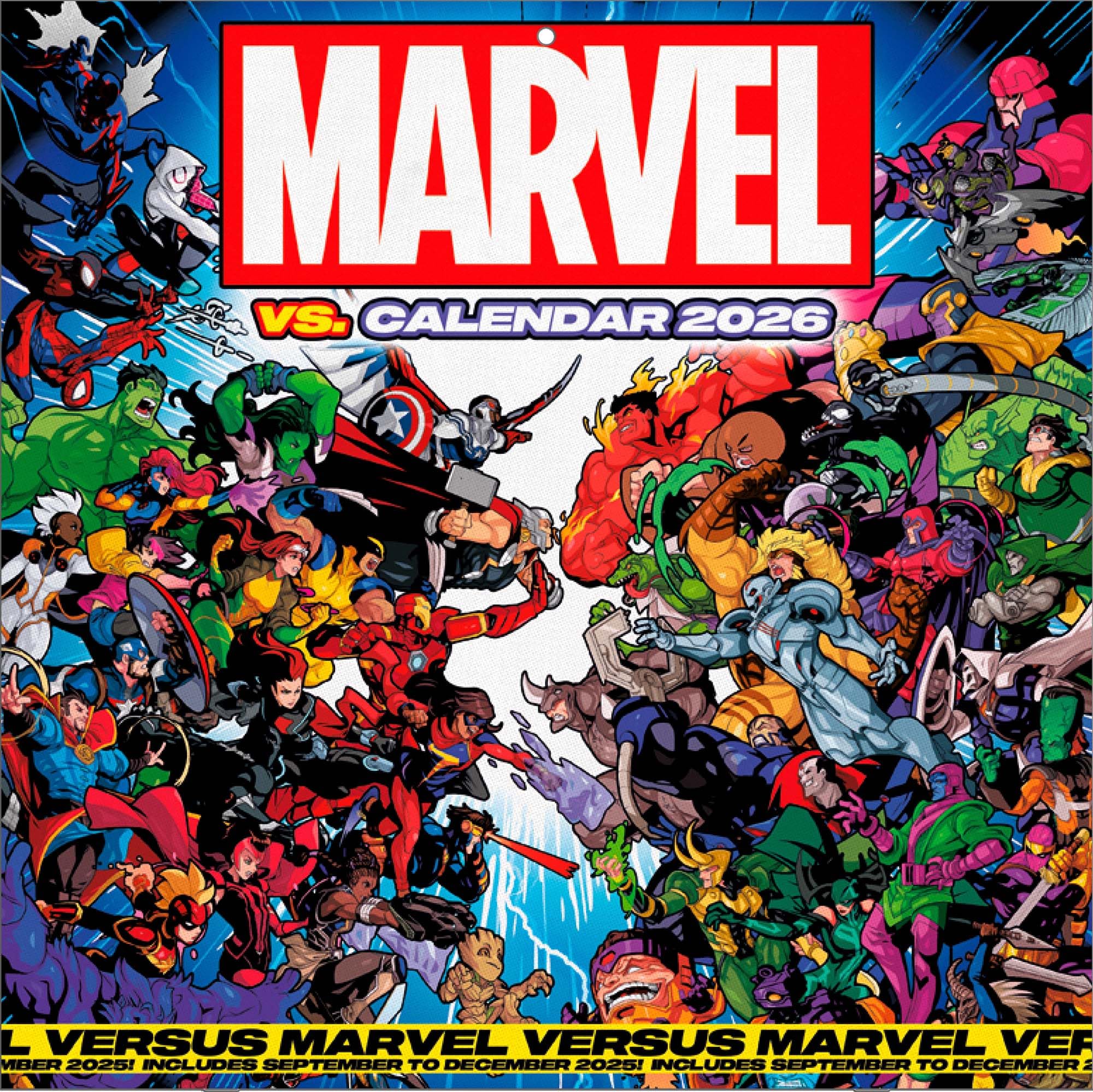 Pyramid International MARVEL 2026 Square Wall Calendar – Official 16-Month Superhero Calendar Featuring Avengers, Spider-Man & More – Gift for Marvel Fans & Comic Book Collectors