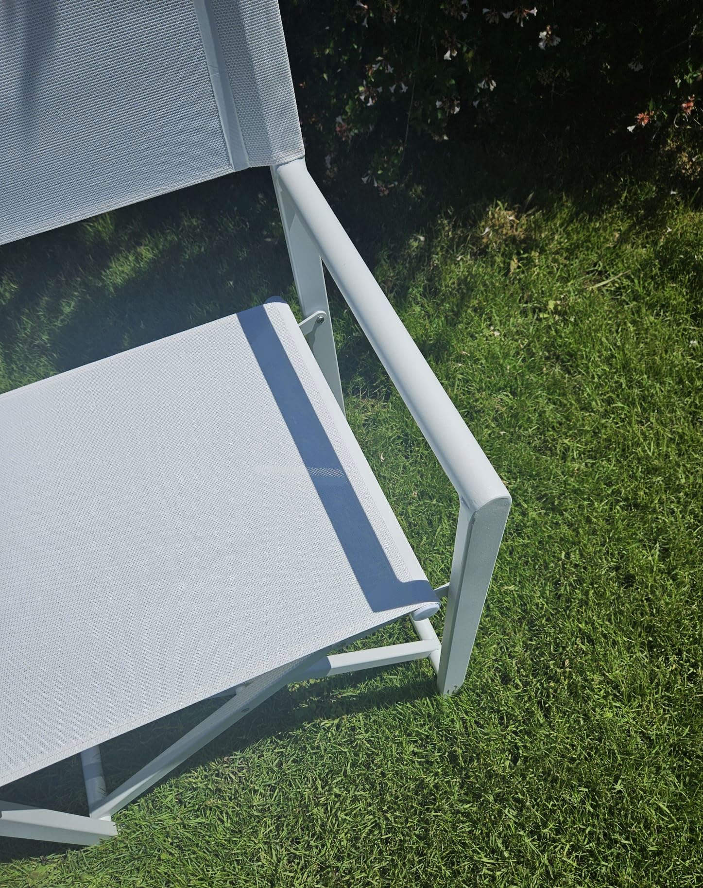 XONE Coppia Sedie Regista Pieghevole Allen Deluxe Bianco | Poltrone Regista in Alluminio, 2 Pezzi