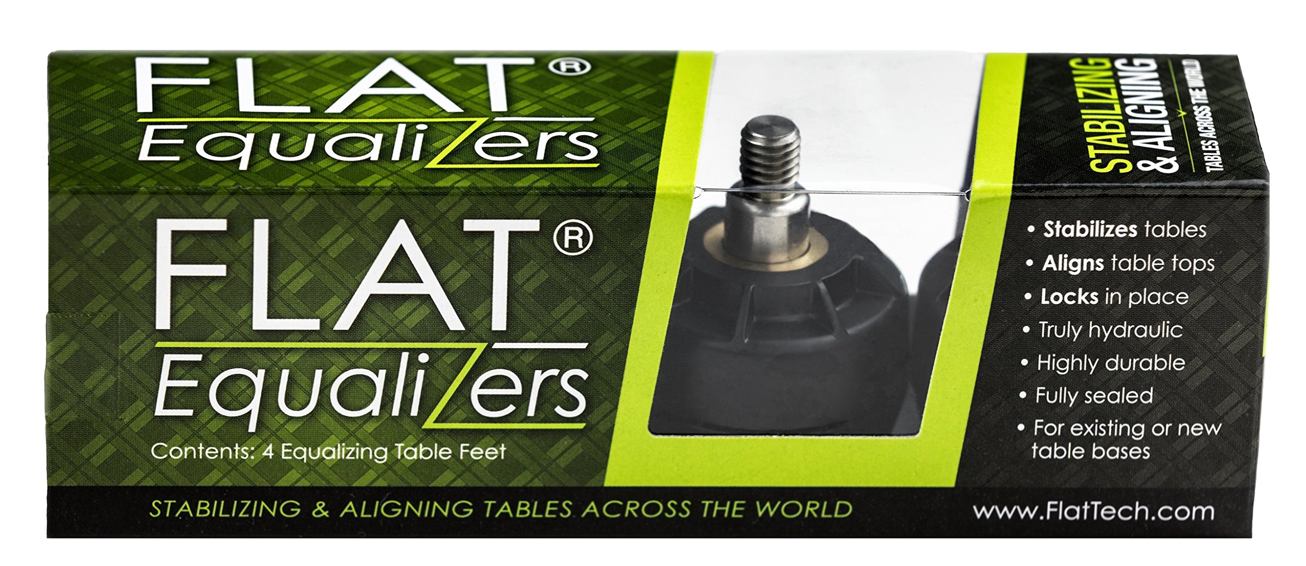FLAT Equalizers - M8 Thread Size | Stop Wobbly Tables | Restaurant Grade, Easy Install, Improves Customer Experience
