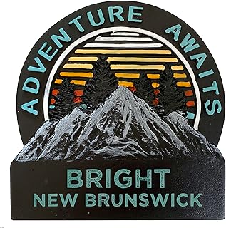 R and R Imports Bright New Brunswick Hand Painted Resin Refrigerator Magnet 3-Inch Approximately Adventure Awaits Design
