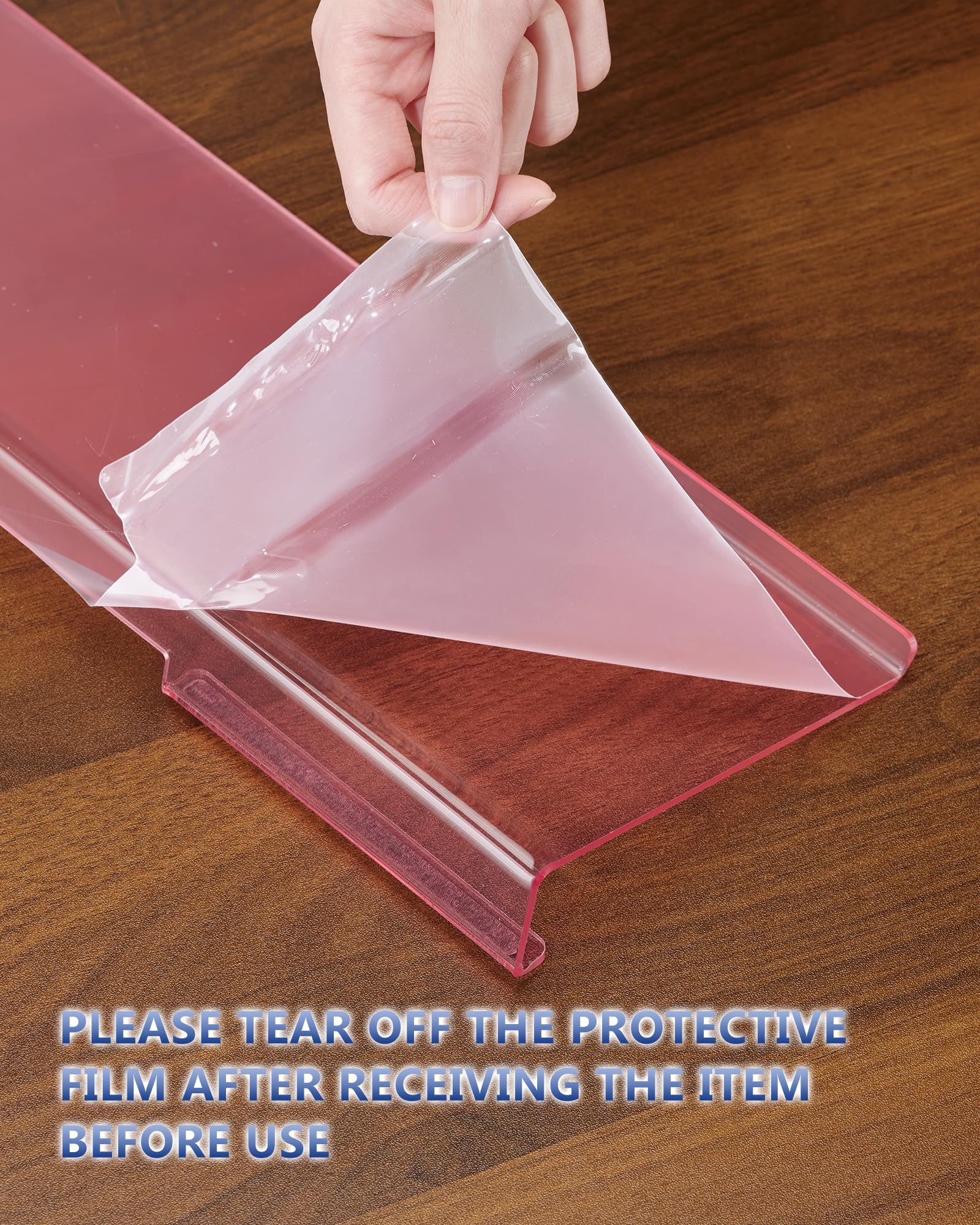 Support ergonomique pour clavier d'ordinateur de bureau (rose transparent), support surélevé incliné pour clavier, support rehausseur pour bureau, maison, travail