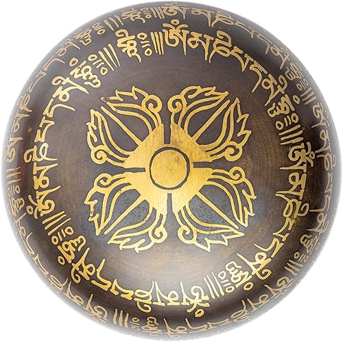 Miniatura 40 de HIMALAYAN BAZAAR - Juego de cuencos tibetanos de 4 pulgadas, fácil de tocar, auténtico, hecho a mano para meditación, sonido de 7 chakras, curación