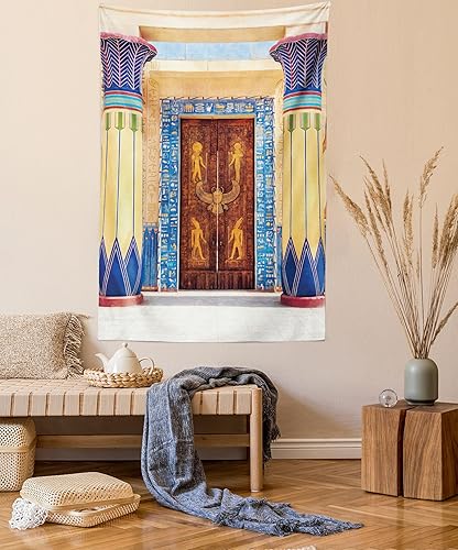 Miniatura 53 de Ambesonne Tapiz de fiesta de los años 70, caja retro en arte pop, música de baile, composición colorida impresa, para colgar en la pared para