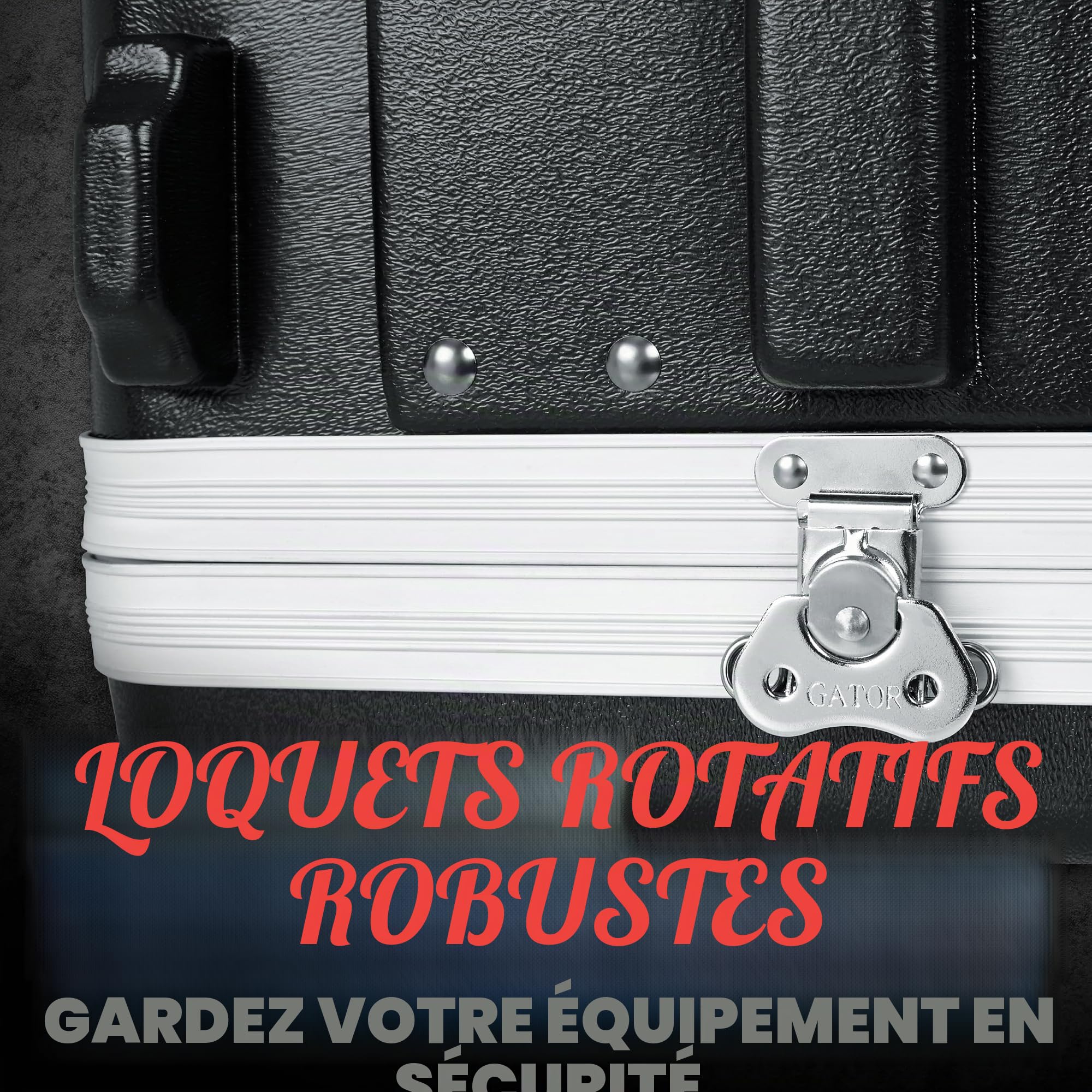 Gator Cases Coffret léger moulé 4U avec loquets robustes; profondeur réduite 14,25" (GR-4S)