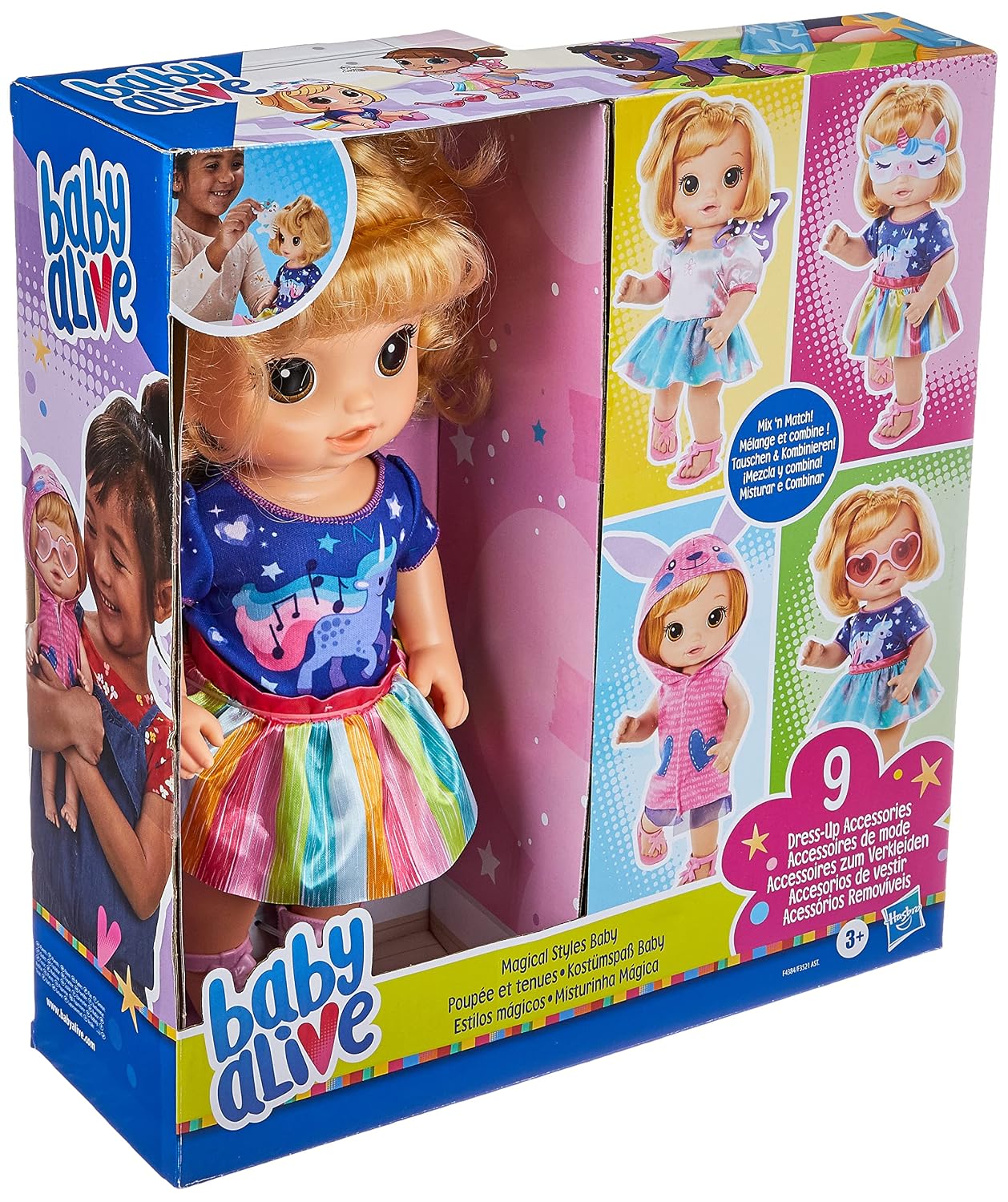 Baby Alive Magical Styles Baby Doll, 12-Inch Toy for Kids Ages 3 and Up