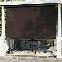 Vista 8 de VICLLAX - Persiana enrollable de alta calidad para exteriores, persianas sin cordón para patio con cenefa de aluminio y protección solar del 95%