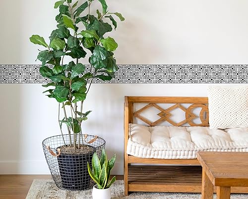 Vista 217 de FLFK Calcomanías de pared para despegar y pegar, para habitación de los niños, calcomanías de peces bajo el mar, 4 x 240 pulgadas (azul)