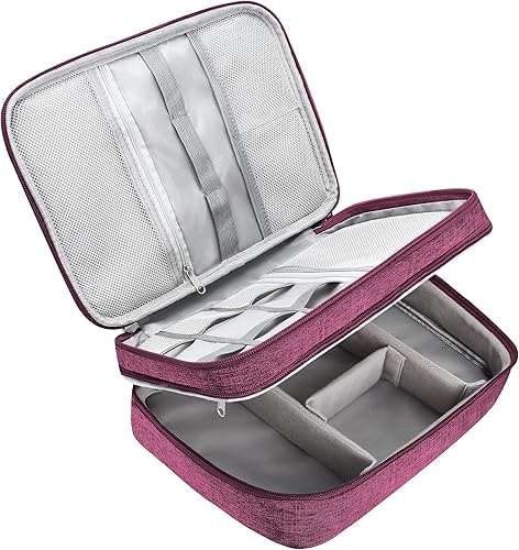 CILLA Organizador de electrónica de viaje, estuche organizador de cable de viaje, bolsa compacta de accesorios electrónicos para cable, cable,