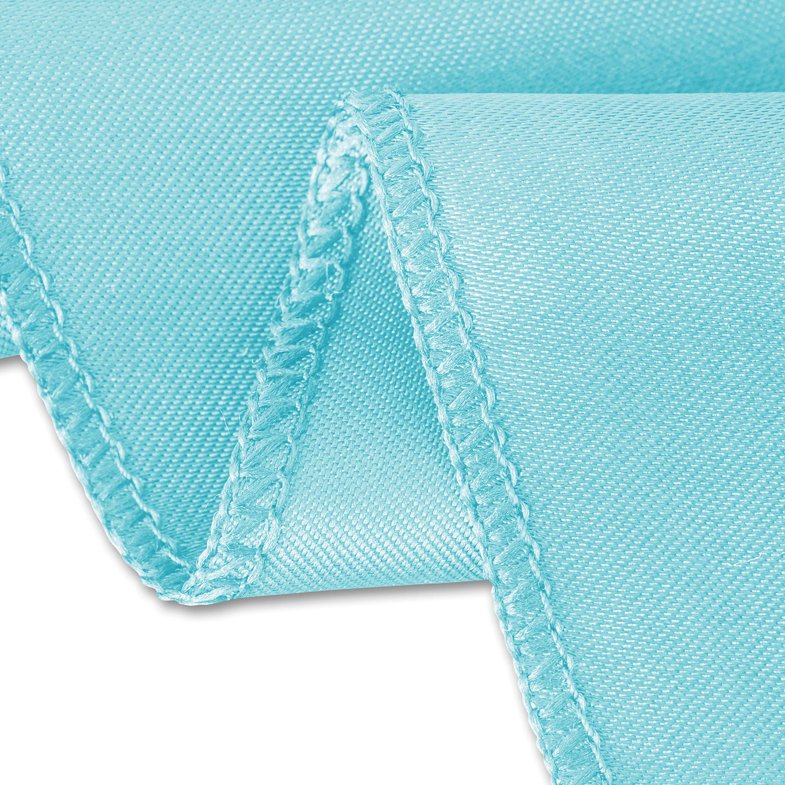 LinenTablecloth 177,8 cm Rotonda in Raso Turchese