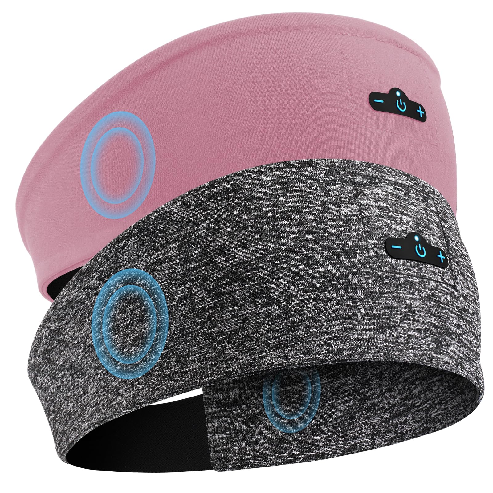 Auriculares para dormir Bluetooth 5.2 para dormir de lado, paquete de 2, 13 horas de reproducción, auriculares inalámbricos con altavoces estéreo HD para entrenamiento, correr, yoga, regalo ideal para