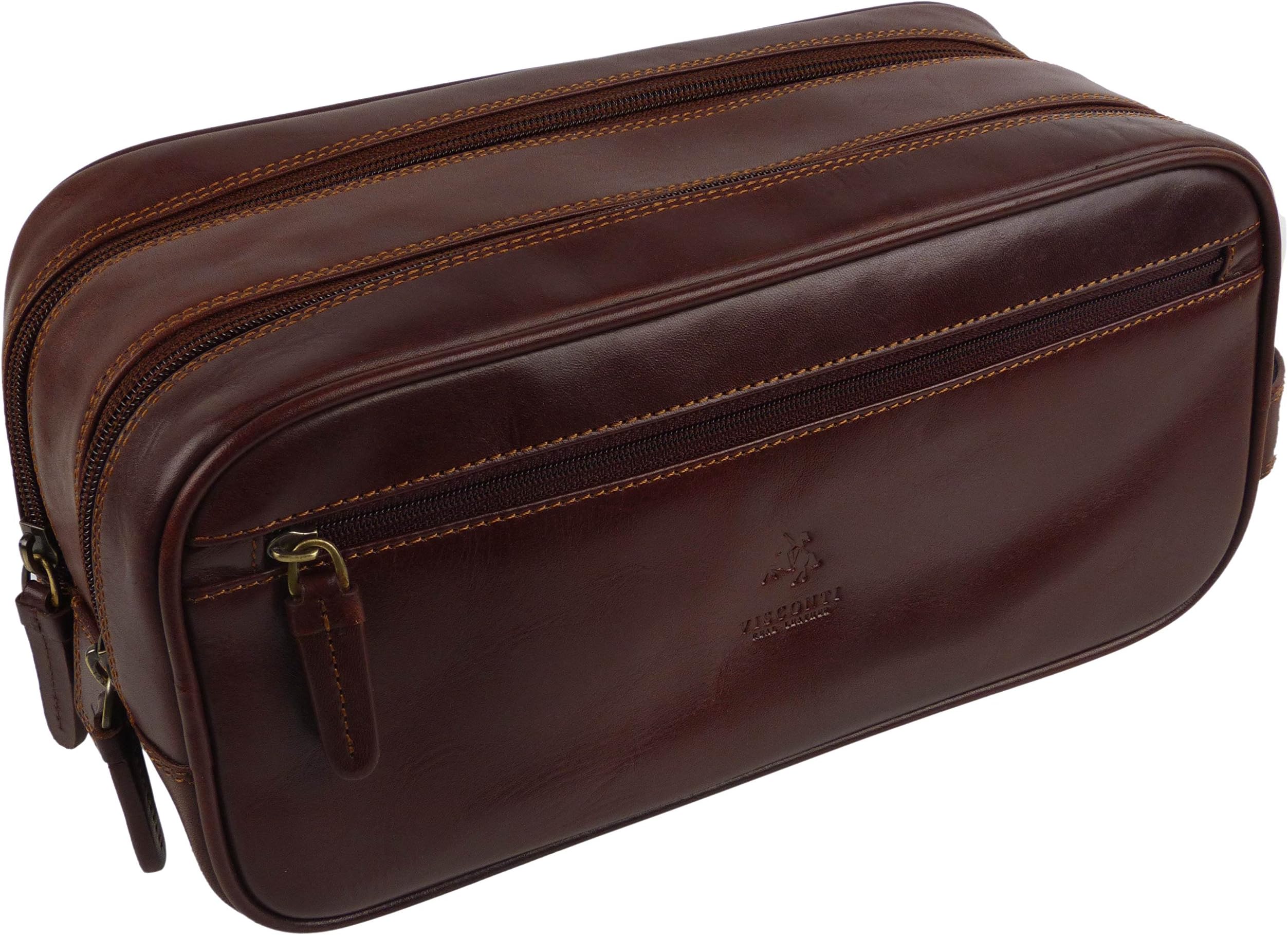 Luchiano ViscontiVISCONTI Luchiano Leather Mens Washbag Monza Collection