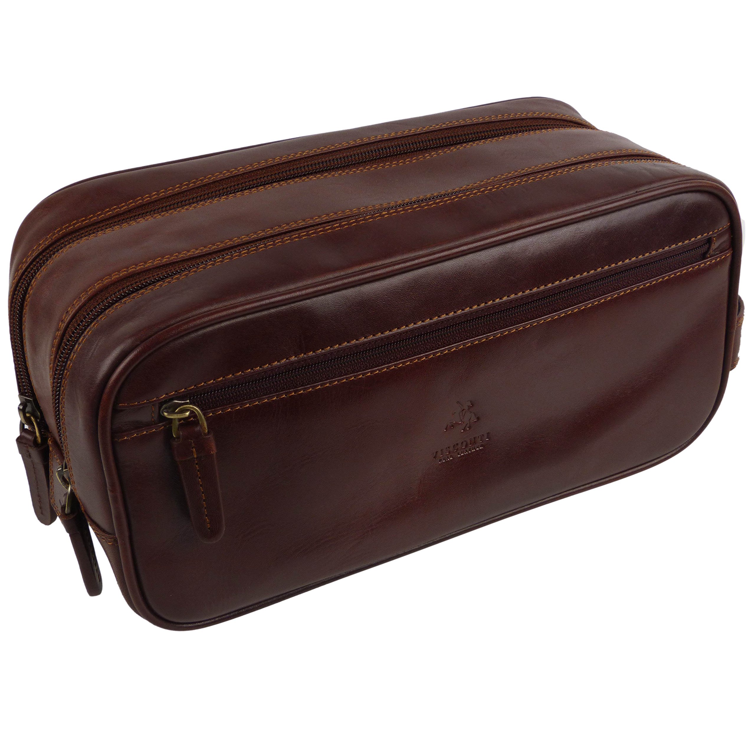 Luchiano ViscontiVISCONTI Luchiano Leather Mens Washbag Monza Collection