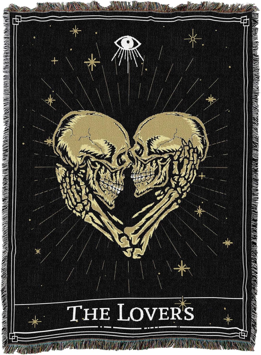 Pure Country Weavers Zodiac - Lovers Tarot Card Blanket - Gift Cotton Tapestry Throw - Made in The USA - 72" x 54"