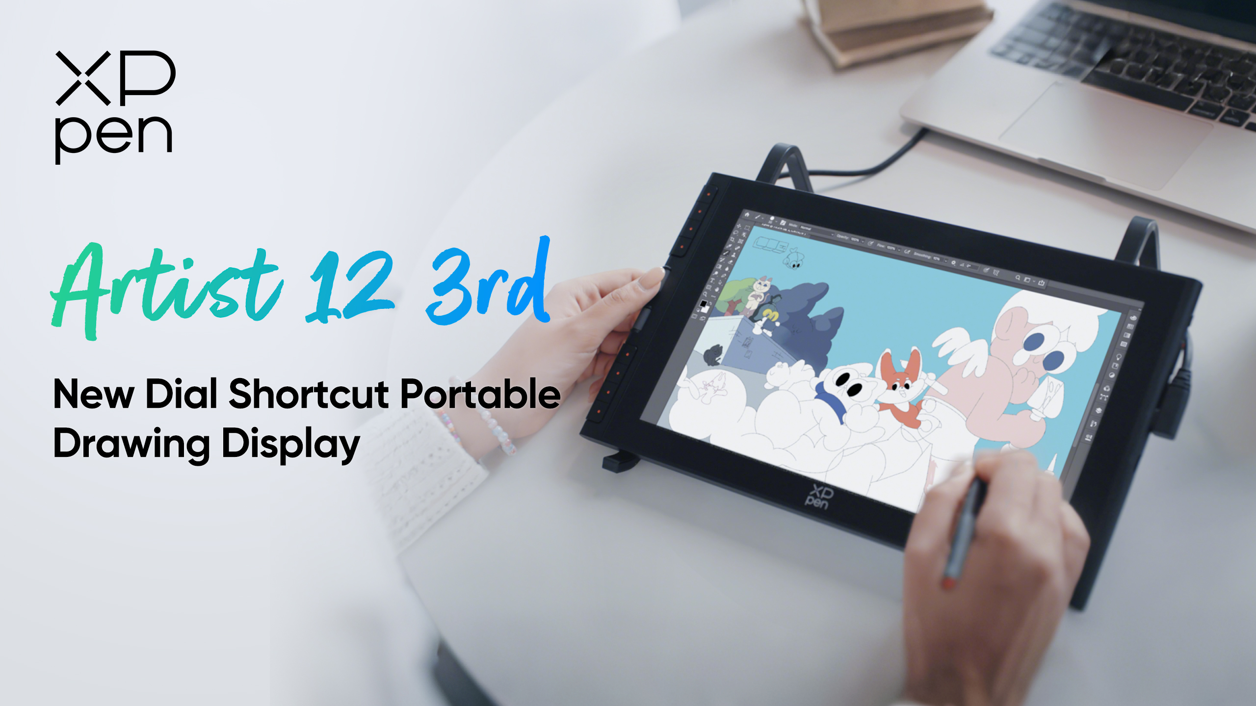 XP-Pen Drawing Tablet with Screen Artist 12 3rd, Portable Graphic