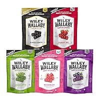 Vista 9 de Wiley Wallaby Regaliz de 10 Onzas Rojo Clásico, Sandía y Bayas Explosivas Estilo Australiano Gourmet Suave y Masticable Paquete Variado de Dulces