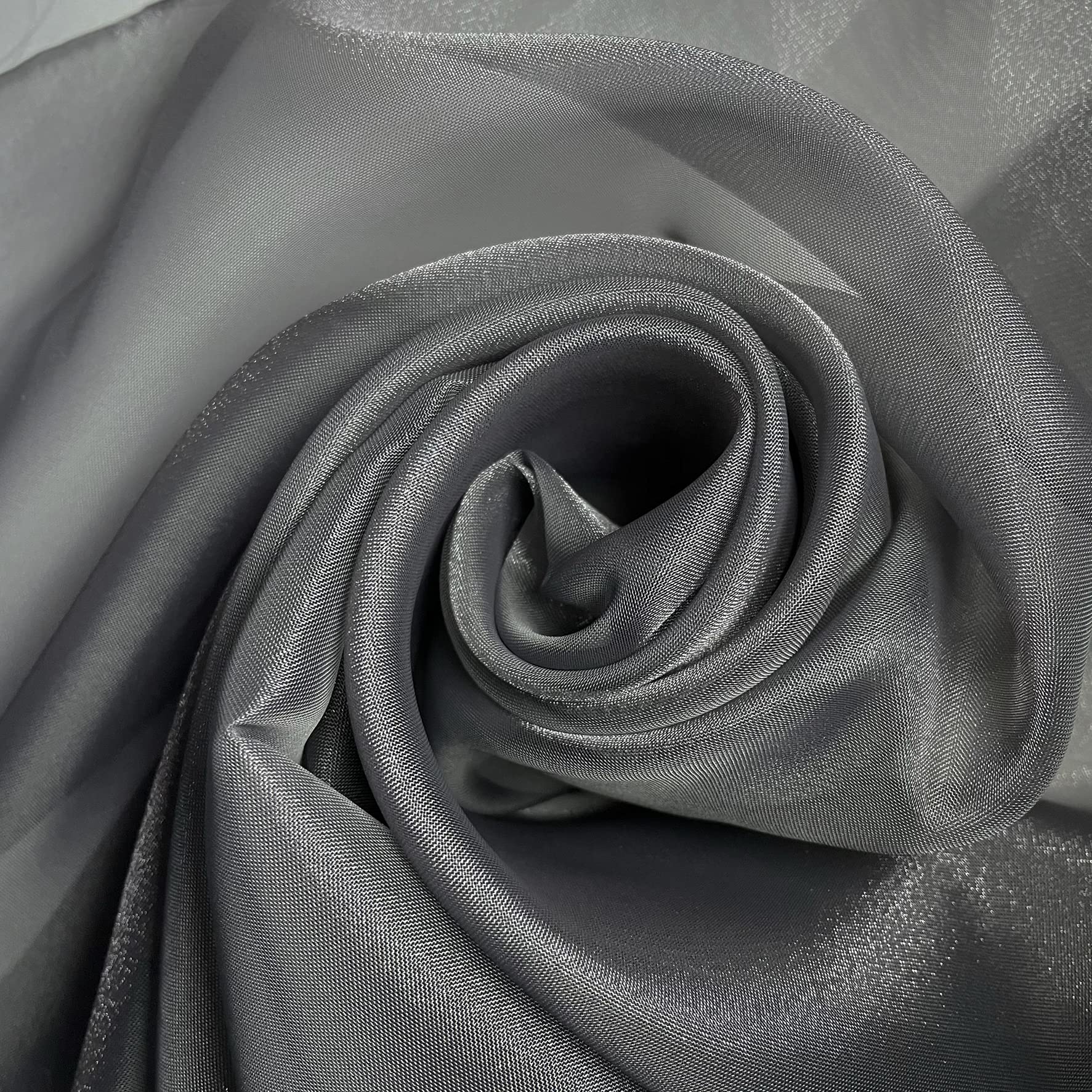 Megachest Wedding Voile Fabric 58 Inches Wide DIY Material (semi-Voile Dark Grey, 30 Meters Long)