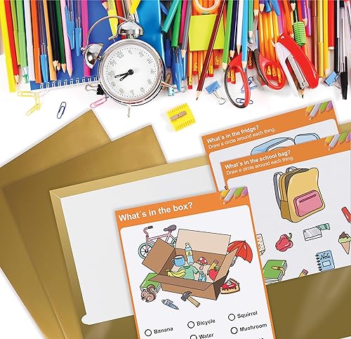 Miniatura 4 de Better Office Products Carpetas de papel dorado metálico laminado brillante de 2 bolsillos, tamaño carta, paquete de 25 carteras de papel, caja de 25