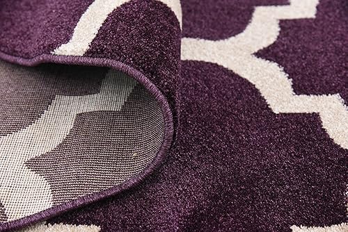 Vista 480 de Unique Loom Trellis Collection - Alfombra estilo marroquí de enrejado gris oscuro (8' 0 pies x 11' 0 pies)