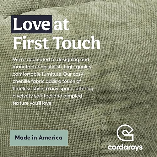 Miniatura 26 de CordaRoy's Puf de felpilla, silla convertible que se pliega de puf a cama, como se ve en Shark Tank, color carbón, tamaño Queen