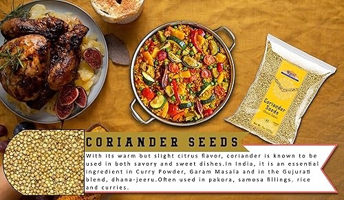 Miniatura 7 de Semillas enteras de cilantro Rani (Dhania), especias indias, 7 onzas (7.05 oz)  Todo natural  Apto para gluten  Sin OMG  Vegano  Origen indio