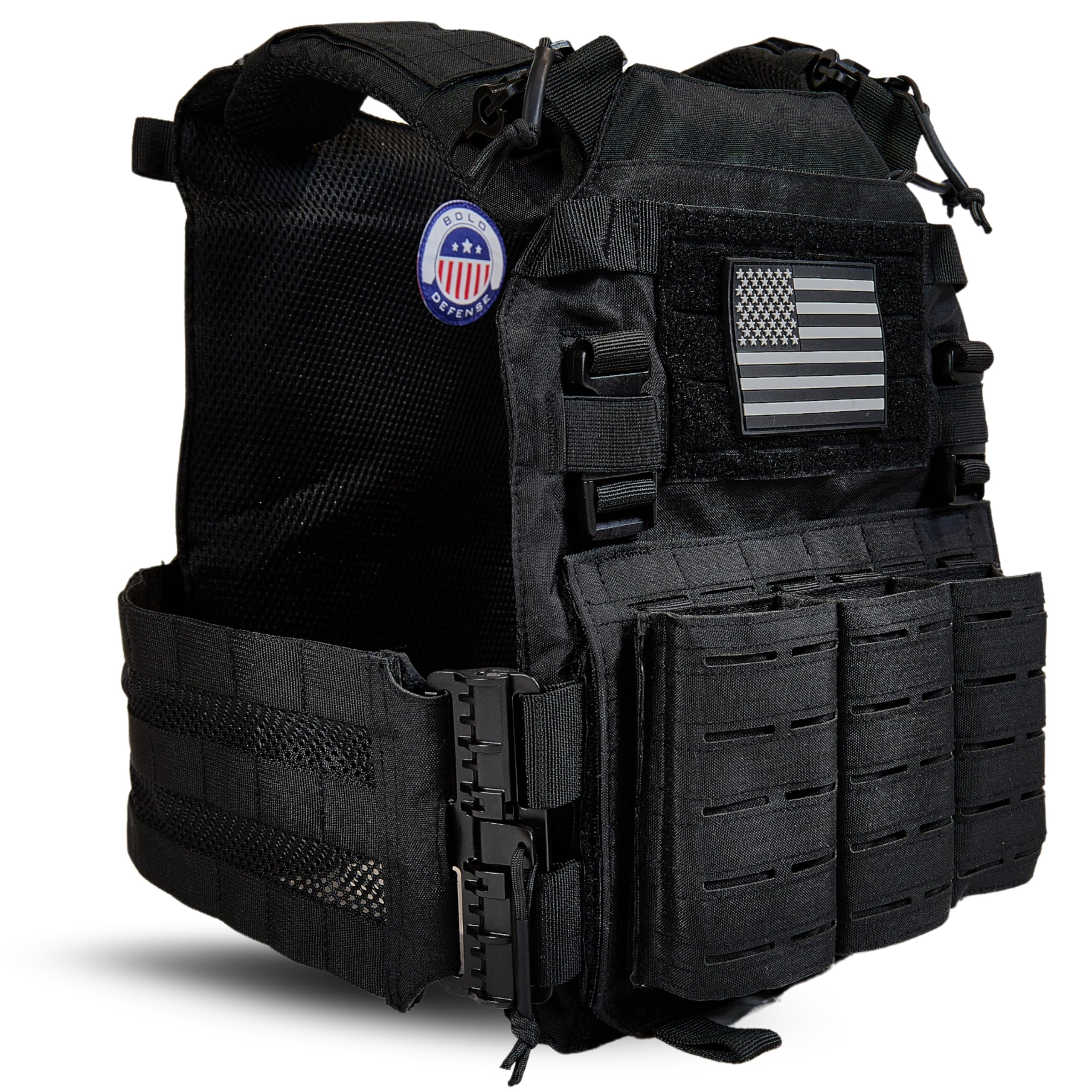 Molle Utility Tactical Vest – Lightweight Adjustable Quick Release 500D Nylon Vest Modular Design for Outdoor