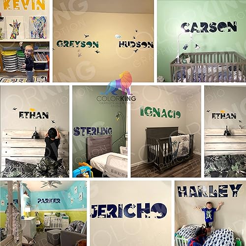 Miniatura 5 de Nombre de pared personalizado de animales del bosque, decoración de guardería de animales de bebé, decoración de guardería para niños o niñas,