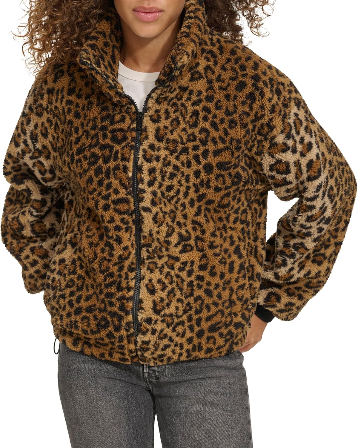 Levi's Women's Zip Up Sherpa Teddy Jacket (Standard & Plus Sizes)