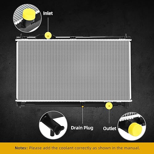Miniatura 6 de DWVO Radiador compatible con Lexus IS250 IS350 2.5L 3.5L V6 2006 2007 2008 2009 2010 2011 2012 2013 2014 2015