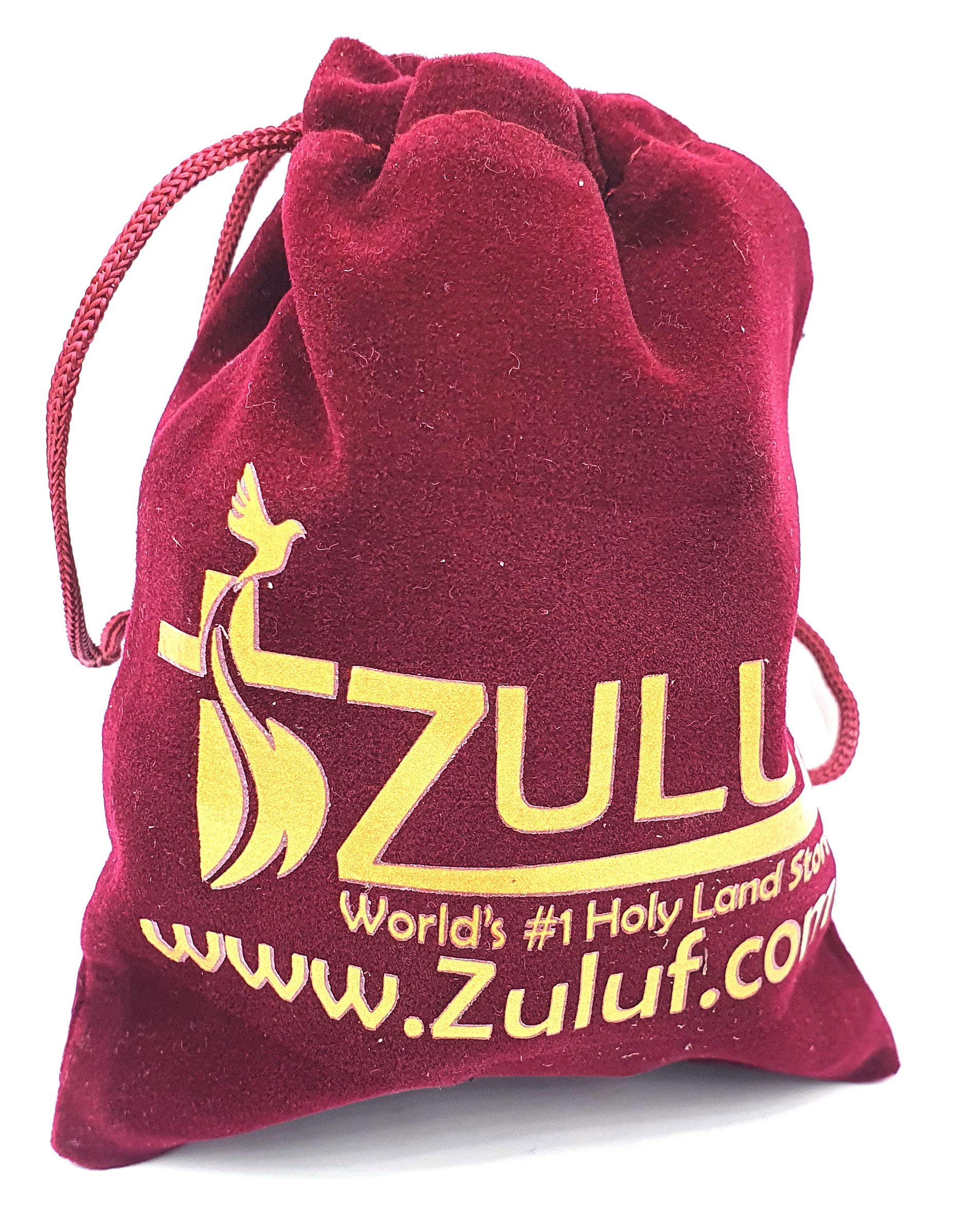 Zuluf Certified Olive Wood Crosses | 25 Bethlehem Gift Package Healing Prayer Wooden Crosses | 25 Bags & 25 Holy Land Certificates Small Pocket Holding Crosses from HolyLand | 6cm / 2.5 Inches CRS121