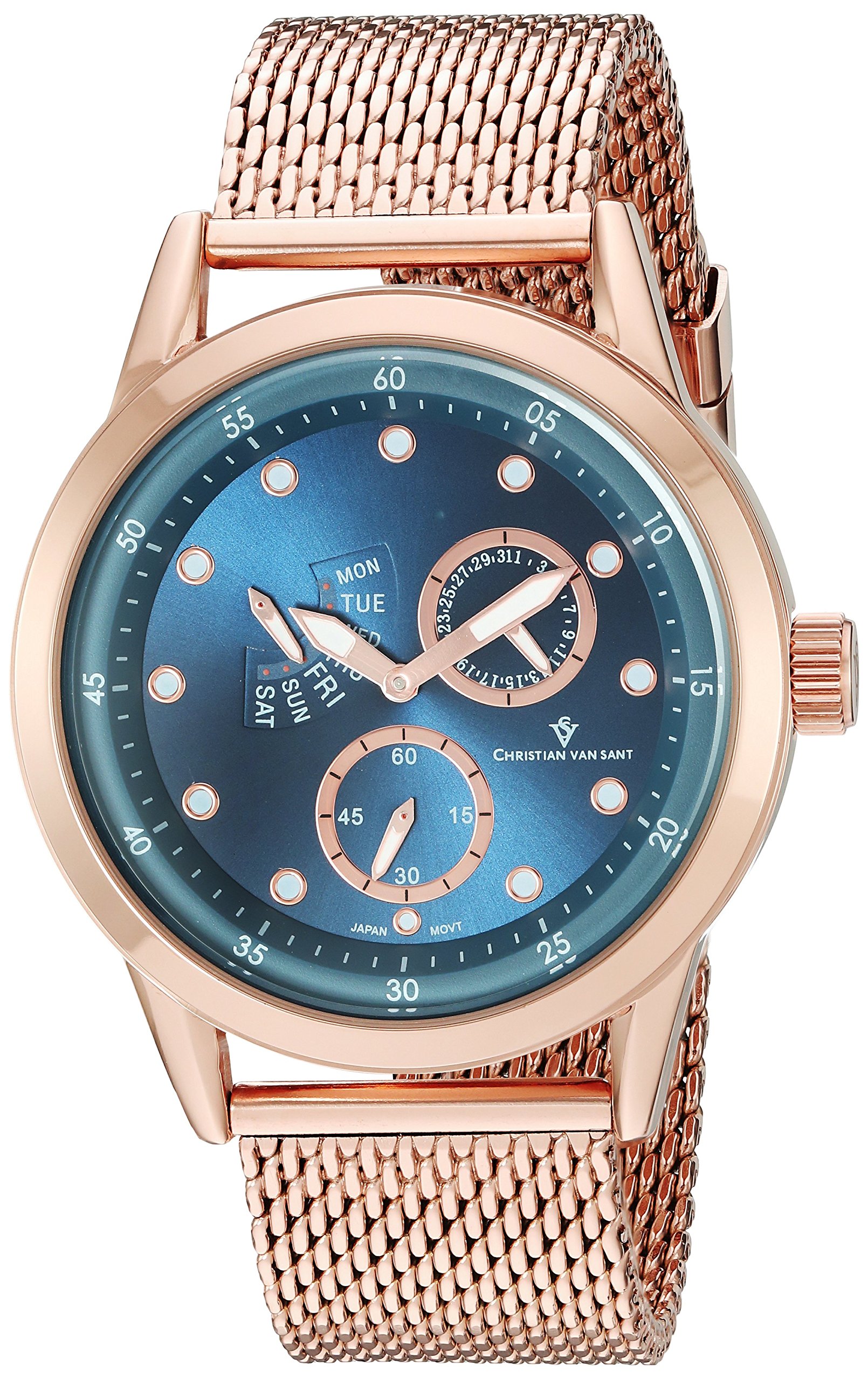 Christian Van Sant Mens Rio Quartz Stainless Steel Automatic Watch, Color:Rose Gold-Toned (Model: CV8715) (B01ELL6OL2) Amazon Price History, Amazon Price Tracker
