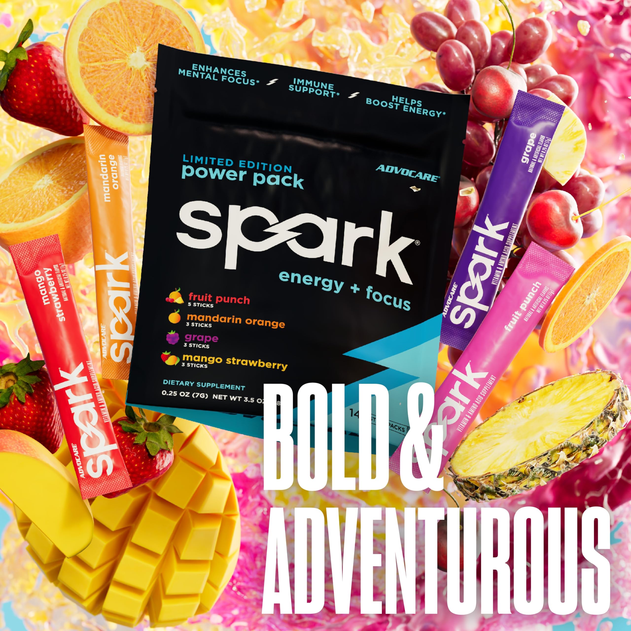 AdvoCare Spark Energy & Focus Drink Mix, Variety Pack, 14 Sticks — Amazon image 6
