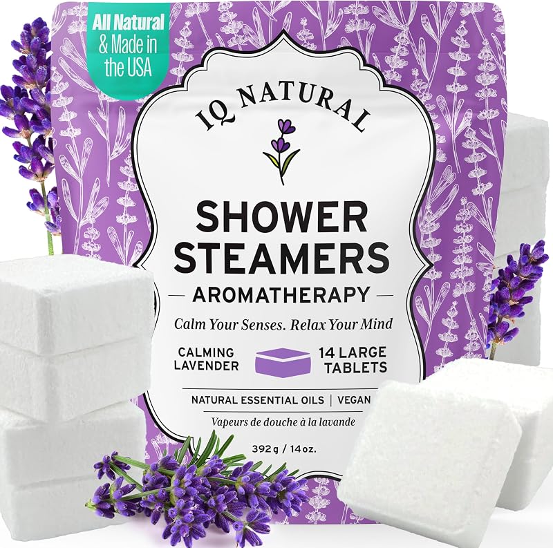 Bombas de banho IQNATURAL com fragrância de lavanda, fabricadas nos EUA