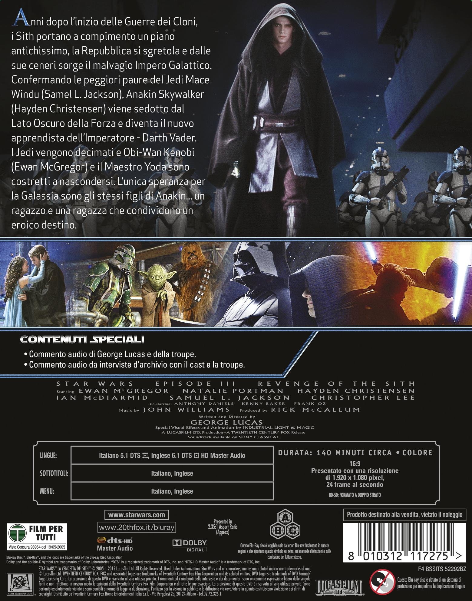 Star Wars Ep.3 - La Vendetta Dei Sith (Limited Edition Blu-Ray + Steelbook)