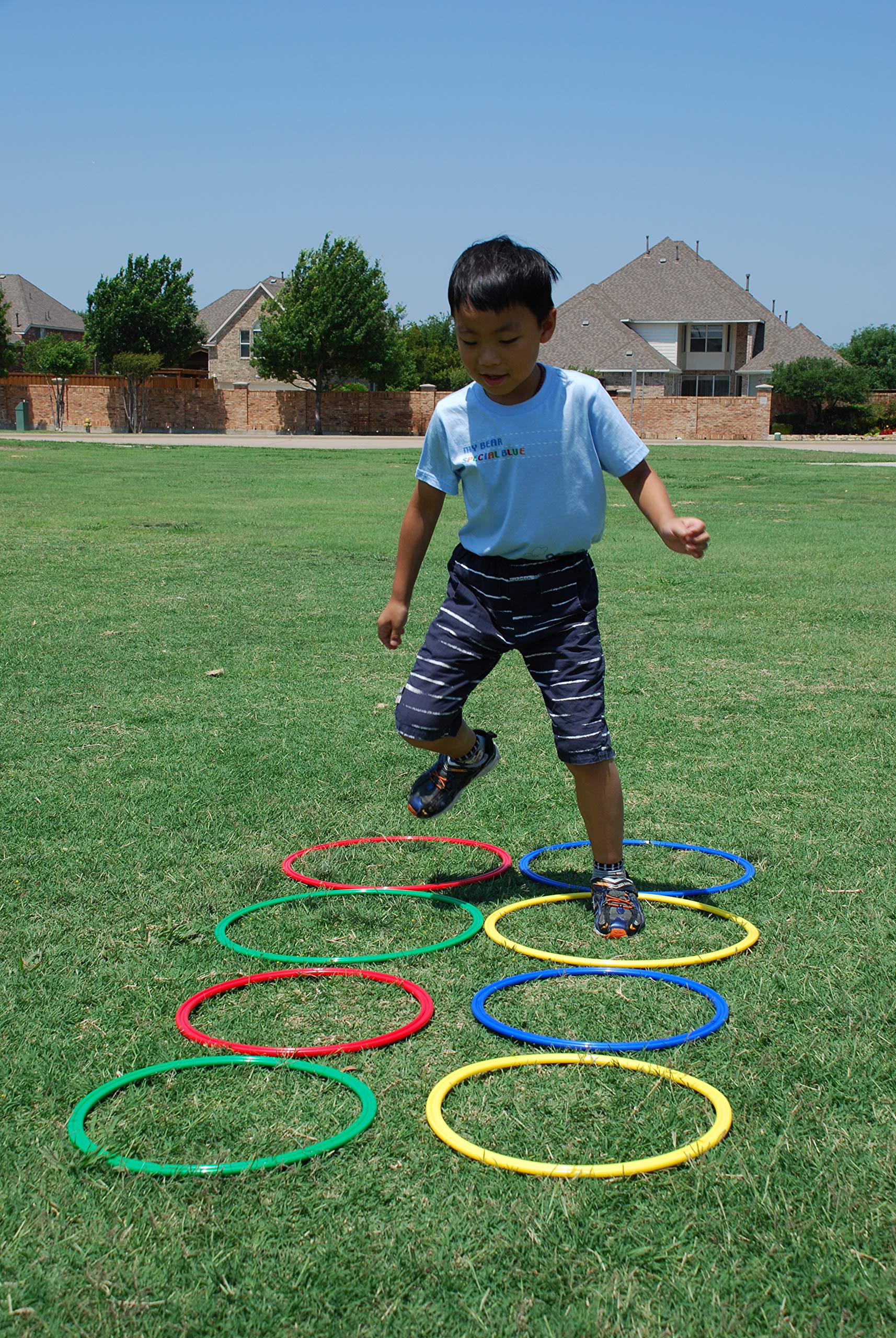 Everrich Industries EVB-0067 Agility Ring Set with Clips - 15 in. Dia.- Set of 6 Colors