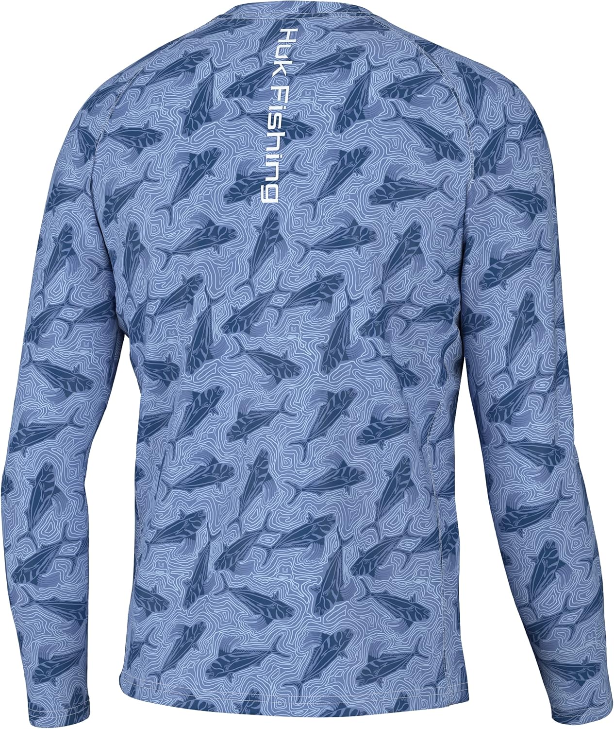 HUK Mens Pursuit Crew Long Sleeve Shirt, Sun Protecting Fishing Shirt