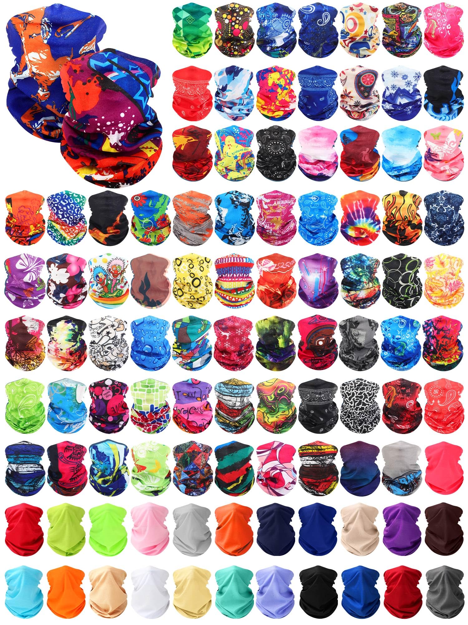 100 Style Bulk Neck Gaiter Face Cover Mask Men Outdoor