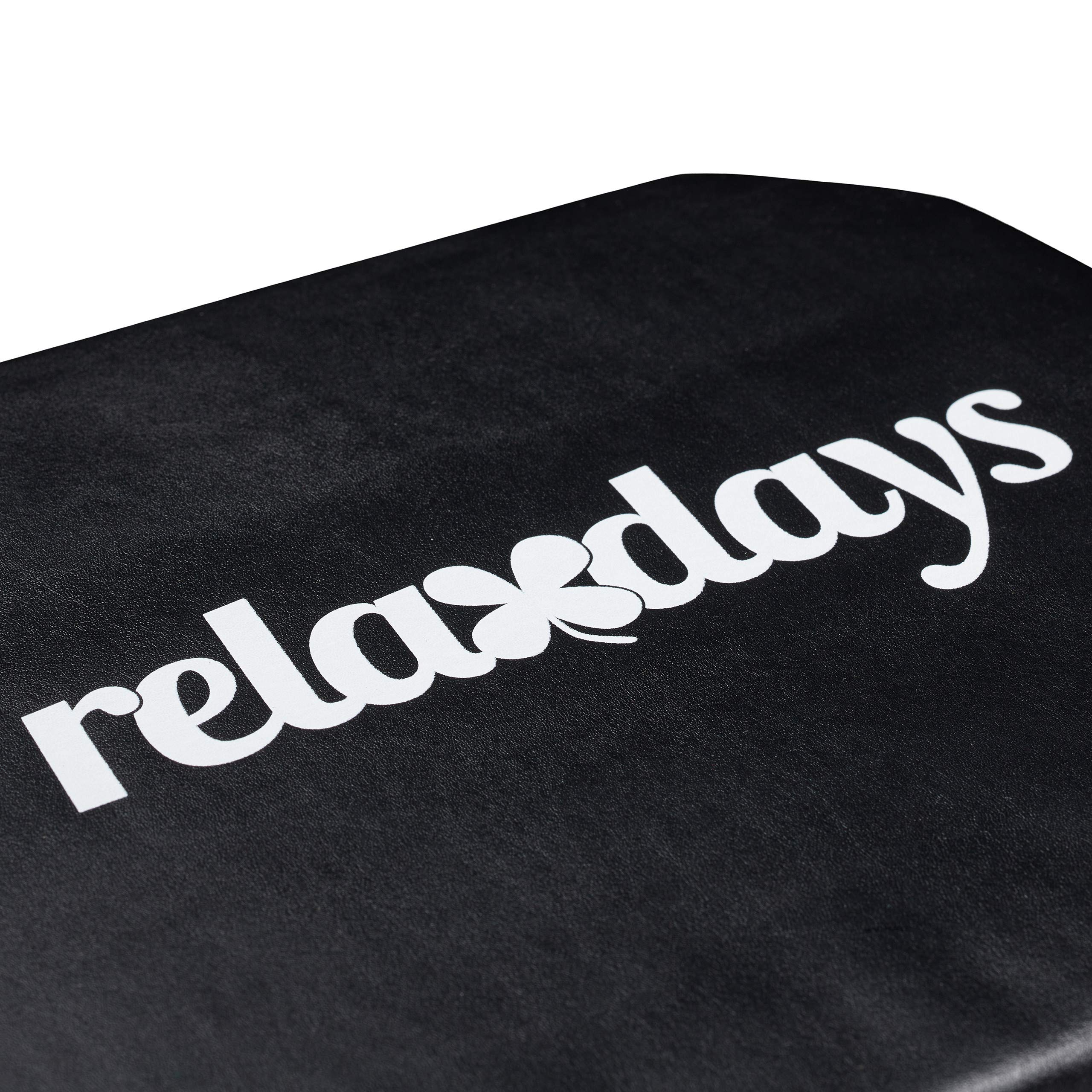 Relaxdays Camilla Mecánico, Taburete Taller, Hasta 150 kg, Camilla Convertible en Asiento Plegable, 360°, Acero, Negro