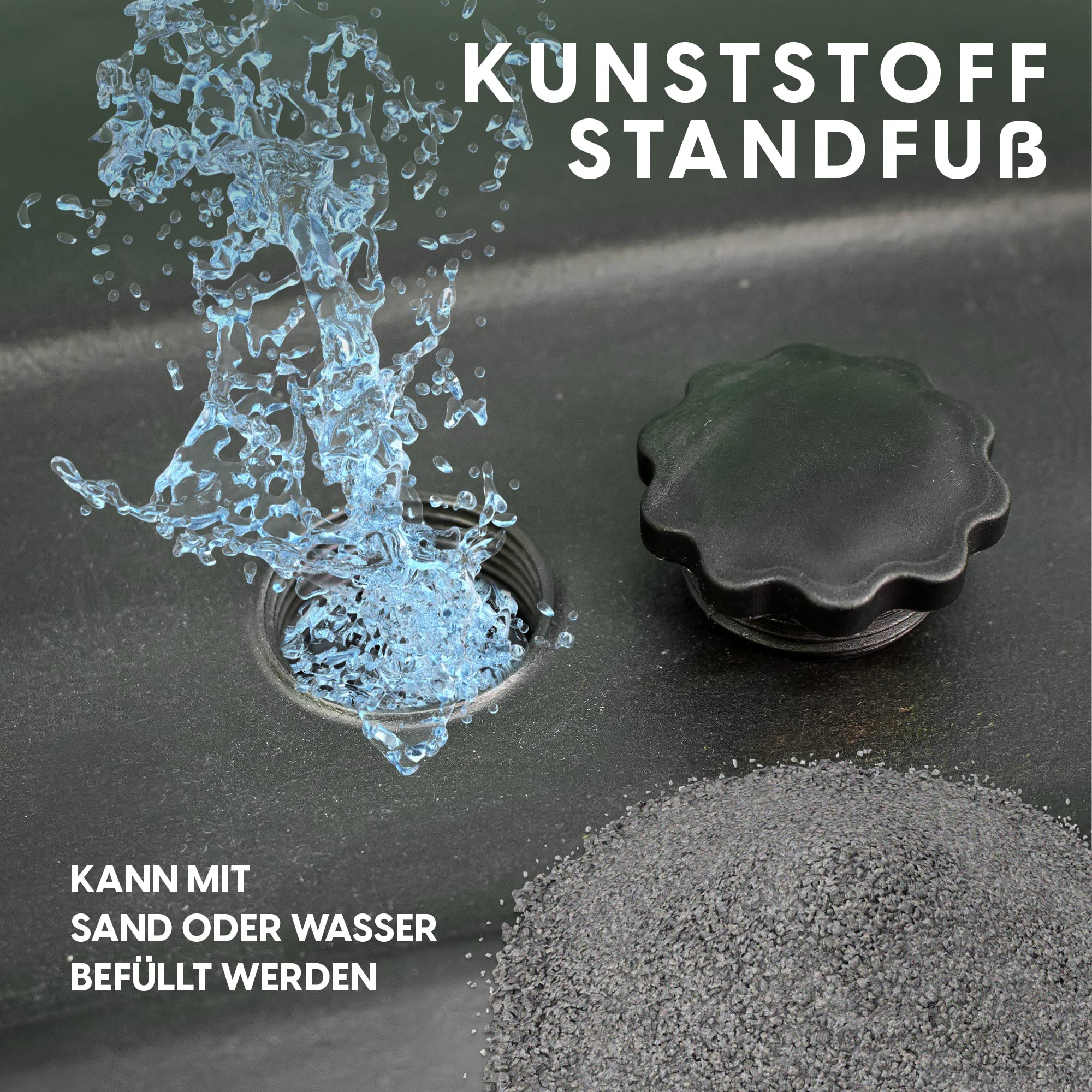 INMO Kundenstopper A1 Plakatständer schwarz, Werbetafel ink. Tank. Idealer Kundenstopper für innen und außen. Mobil dank Rollen ink. zwei Schutzfolien. Werbeständer, Werbeschild