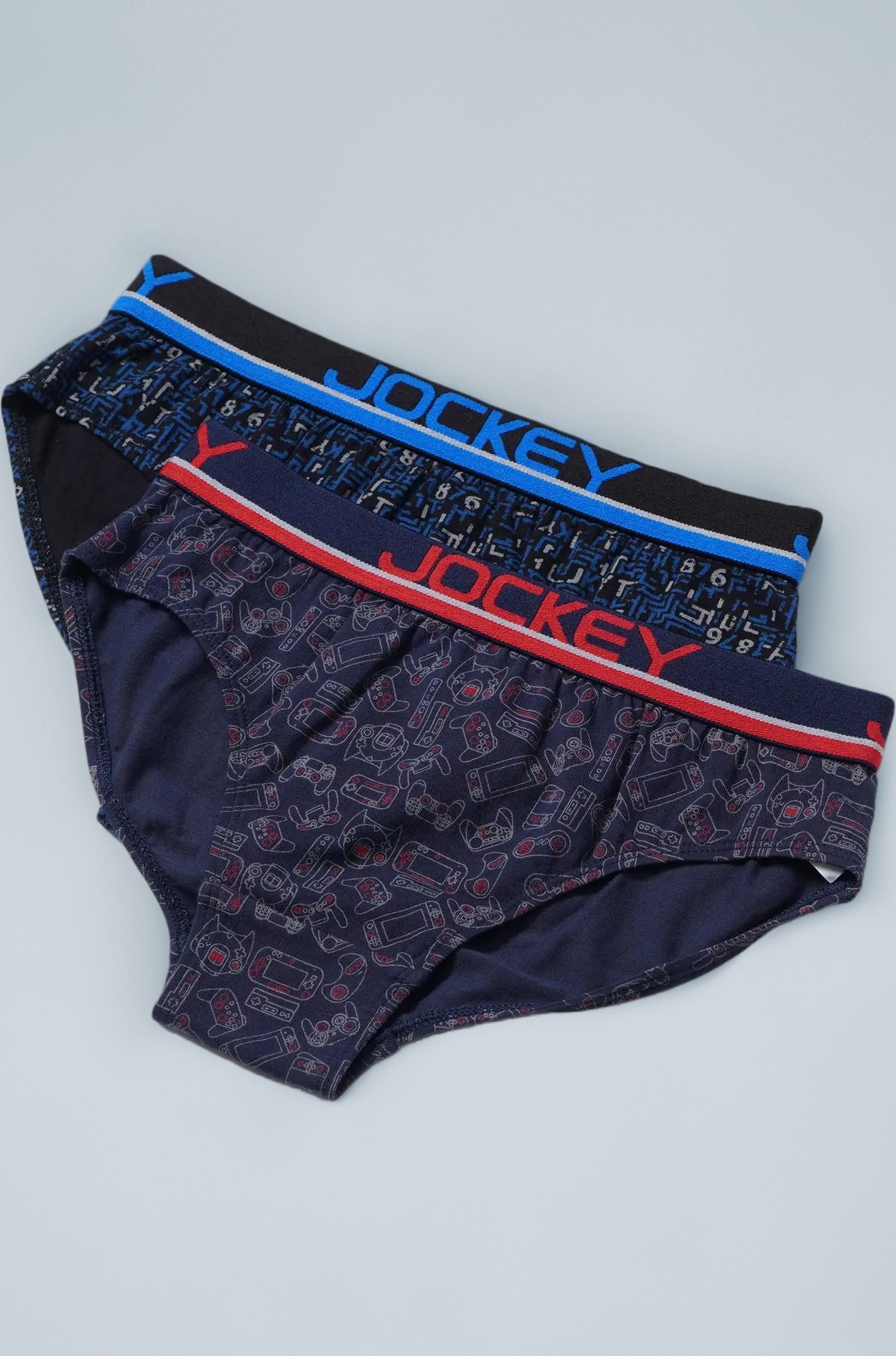 PB04 Boy's Super Combed Cotton Elastane Stretch Printed Brief with Ultrasoft Waistband (Pack of 2)