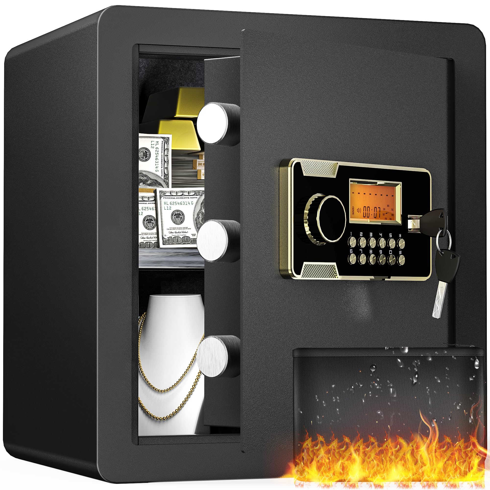 Snapklik.com : YITAHOME 2.3 Cu Ft Safe Box Fireproof Waterproof ...