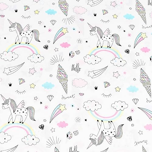 Miniatura 10 de J-pinno Outer Space Planet Rocket Travel - Adorable juego de sábanas de 3 piezas de 100% algodón para niños y niñas, sábana encimera + sábana bajera