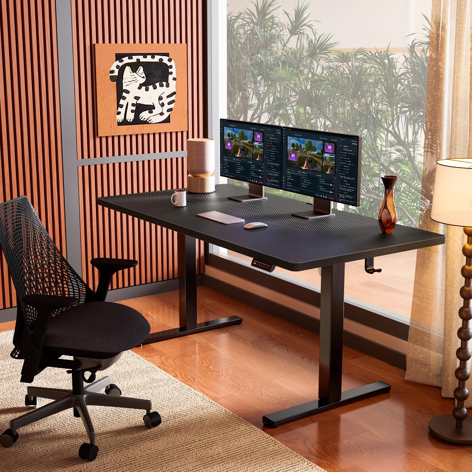 Amazon.co.jp: ErGear 電動 オフィスワークテーブル 昇降式デスク