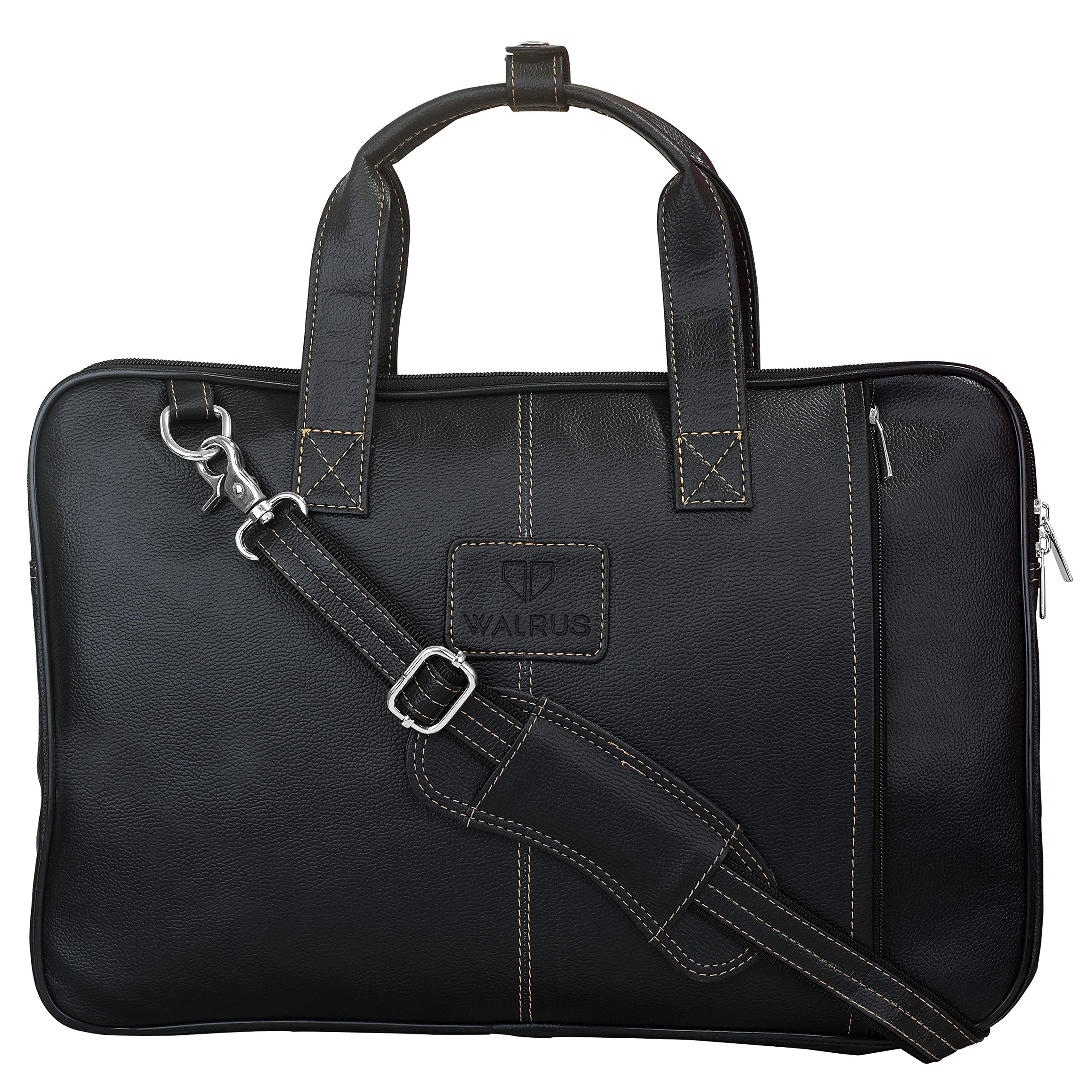 Walrus Sleek Slim Vegan Leather Laptop Bag (Black) (B0C19JYV56) Amazon Price History, Amazon Price Tracker